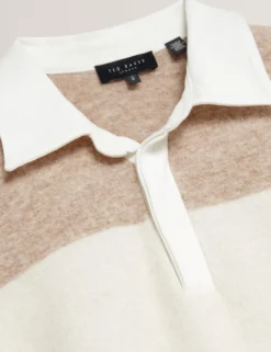 Alpaca Wool Block Stripe Rugby Shirt
