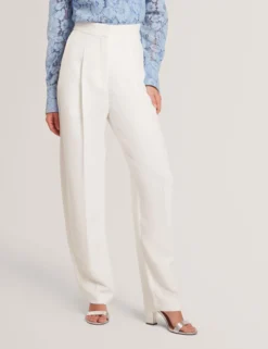 Barrel Leg Woven Tailored Trousers