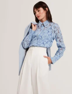Barrel Leg Woven Tailored Trousers
