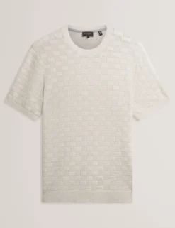 Basket Knit Wool Silk Blend T-Shirt