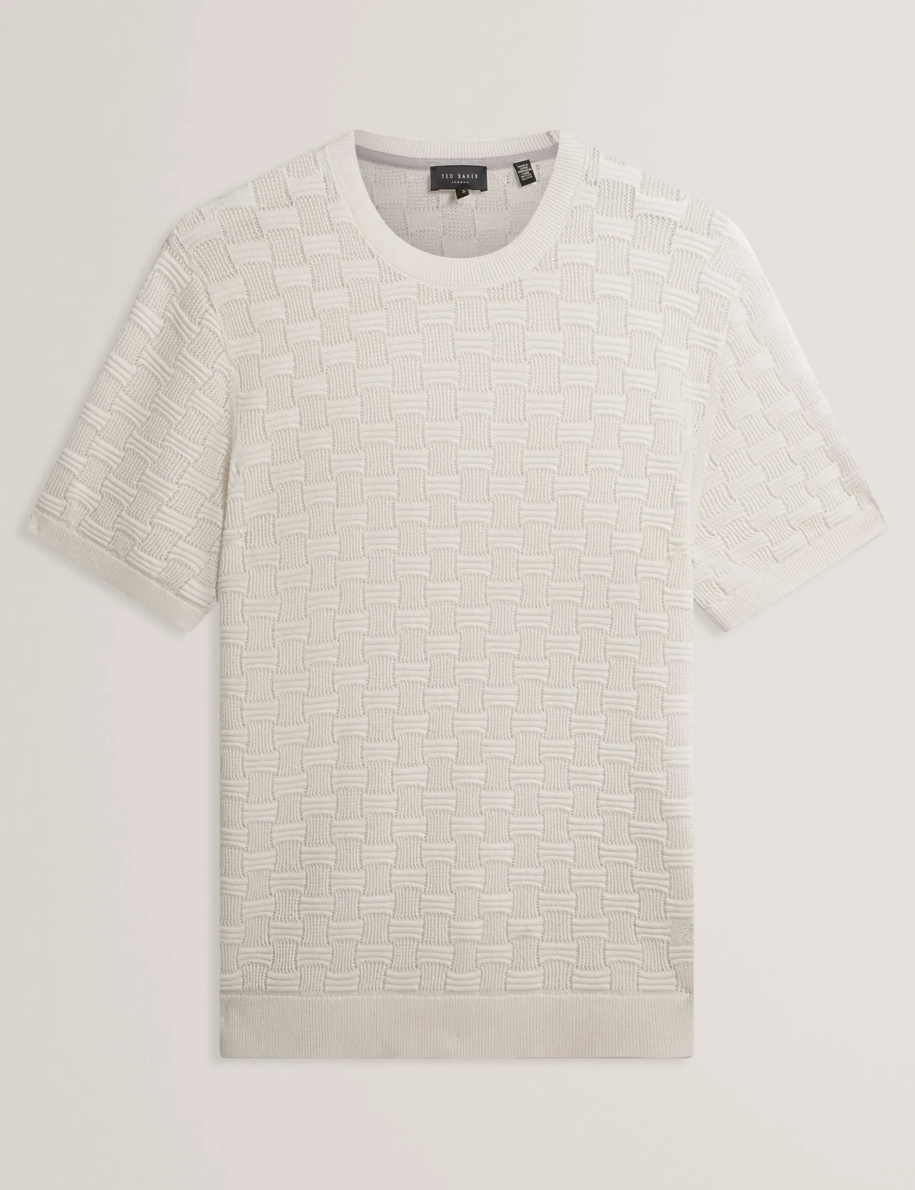 Basket Knit Wool Silk Blend T-Shirt