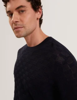 Basket Knit Wool Silk Blend T-Shirt