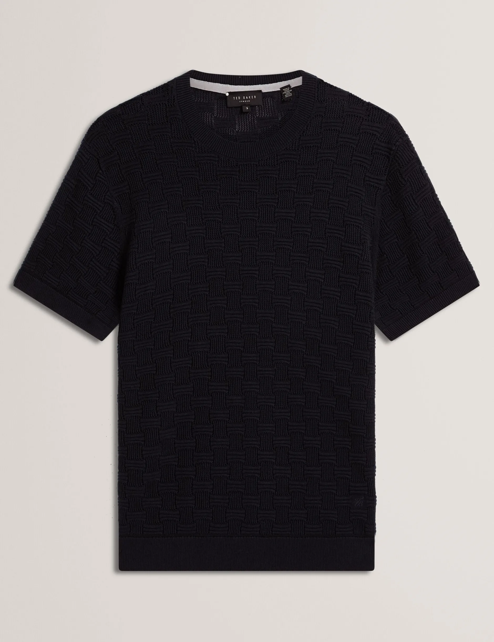 Basket Knit Wool Silk Blend T-Shirt