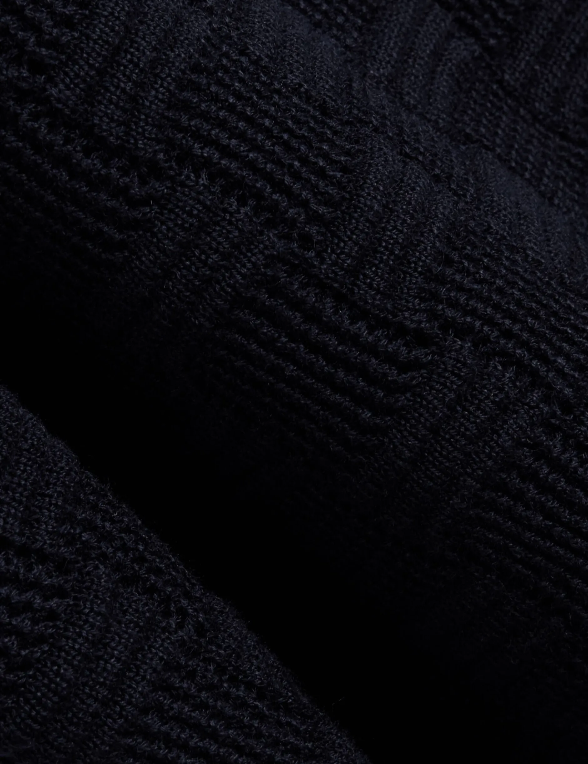 Basket Texture Silk Blend Long Sleeve Polo