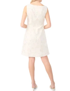 Beaded Floral Sleeveless Mini Dress