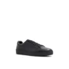Black Leather Cup Sole Sneakers