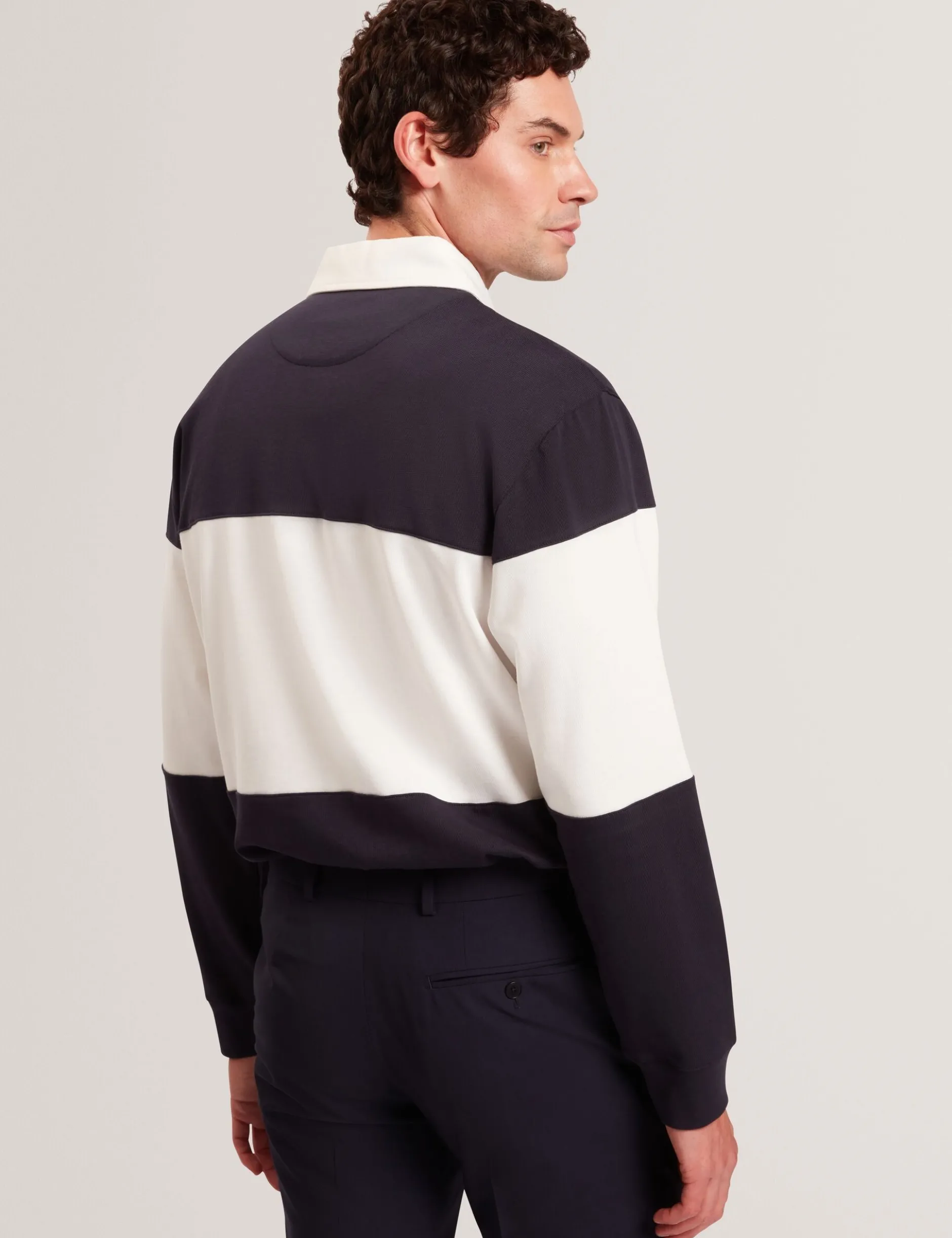 Block Stripe Jersey Cotton Rugby Shirt