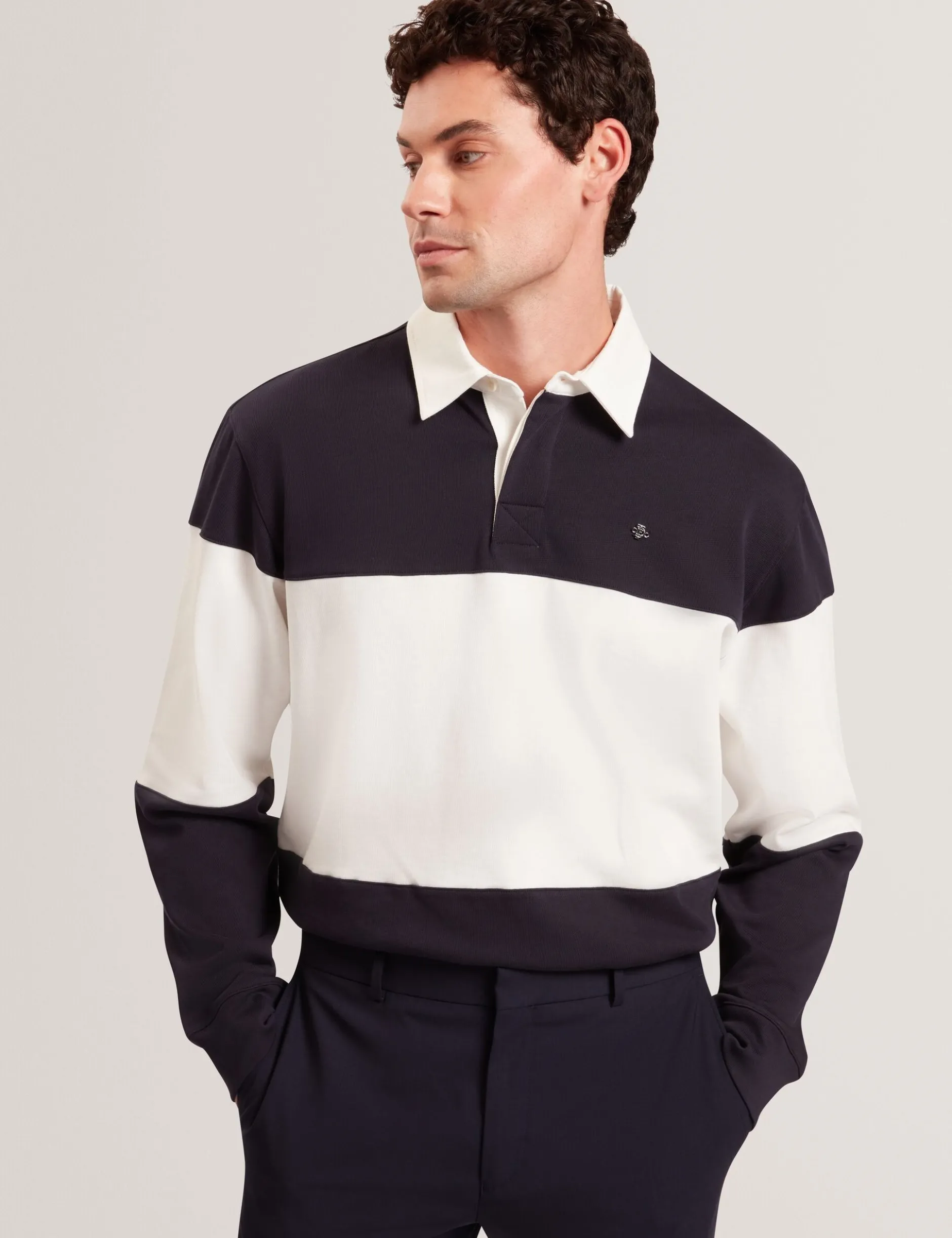 Block Stripe Jersey Cotton Rugby Shirt