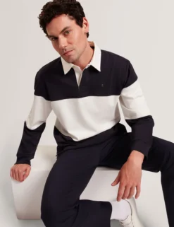 Block Stripe Jersey Cotton Rugby Shirt