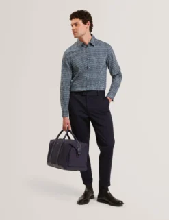 Blurred Check Cotton Long Sleeve Shirt