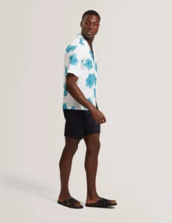 Bold Floral Seersucker Short Sleeve Shirt