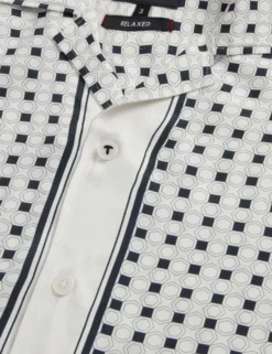 Border Print Short Sleeve Resort Shirt
