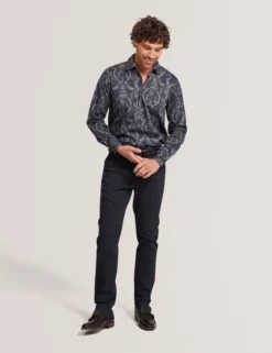 Botanical Lace Cotton Stretch Shirt