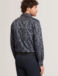 Botanical Lace Cotton Stretch Shirt