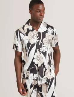 Botanical Print Short Sleeve Resort Shirt