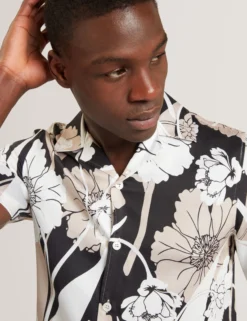 Botanical Print Short Sleeve Resort Shirt