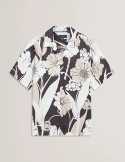 Botanical Print Short Sleeve Resort Shirt