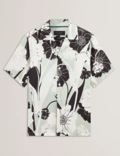 Botanical Print Short Sleeve Resort Shirt