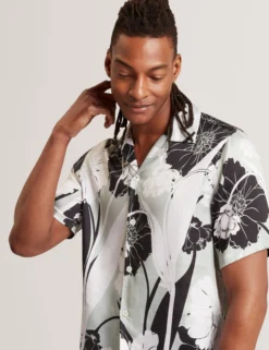 Botanical Print Short Sleeve Resort Shirt