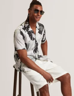 Botanical Print Short Sleeve Resort Shirt