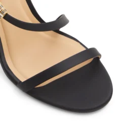 Bow Embellishment Satin Heeled Sandals