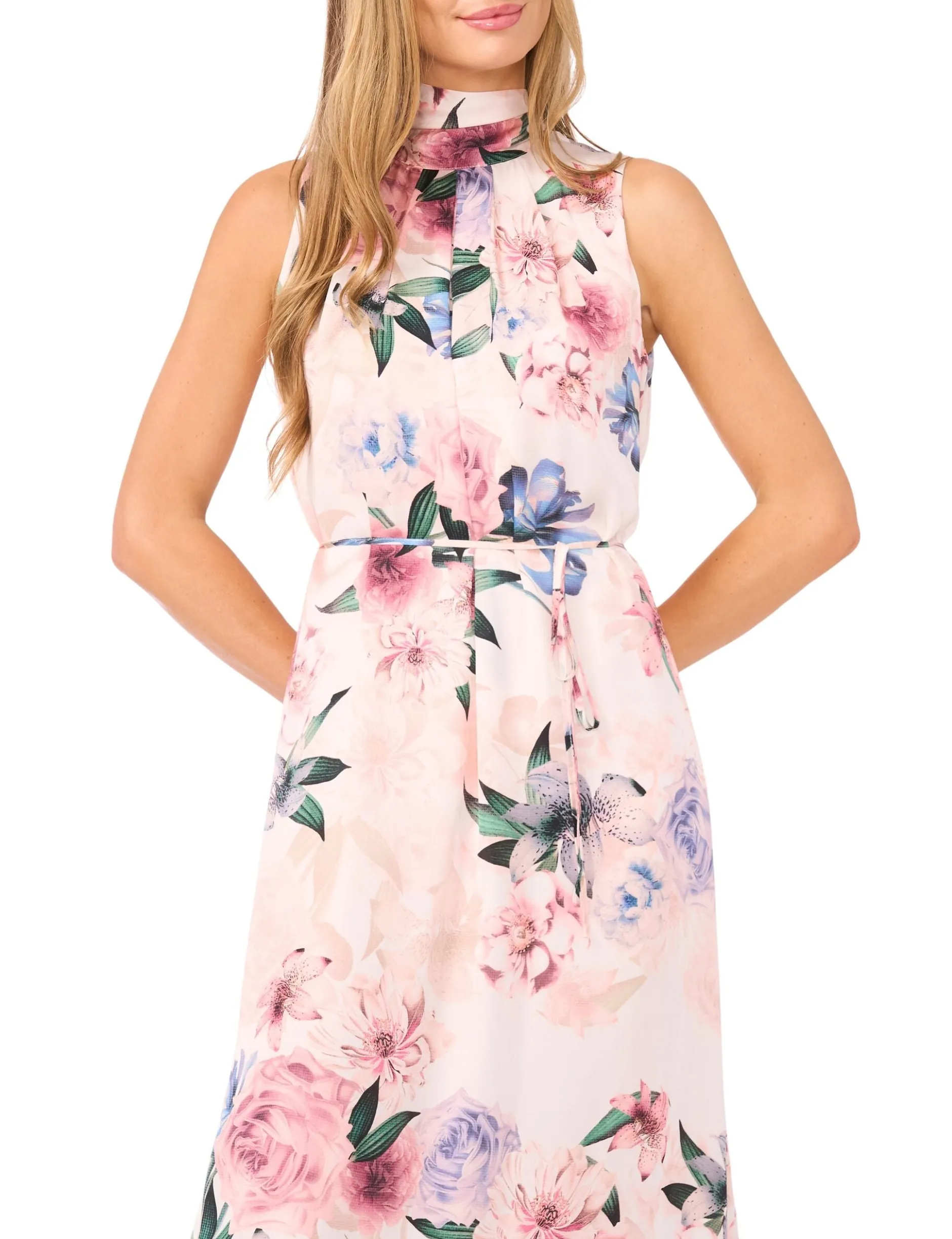 Bow Tie Sleeveless Maxi Dress