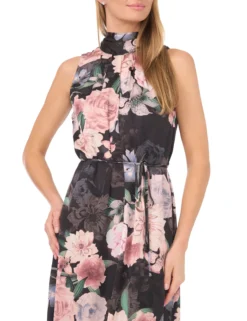 Bow Tie Sleeveless Maxi Dress