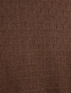 Branded Texture Crew Neck Jumper