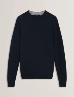 Branded Texture Crew Neck Jumper