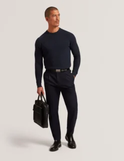 Branded Texture Crew Neck Jumper