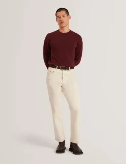 Branded Texture Crew Neck Jumper