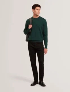 Branded Texture Crew Neck Jumper