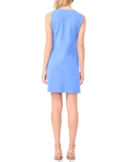 Button-Through Sleeveless Mini Dress