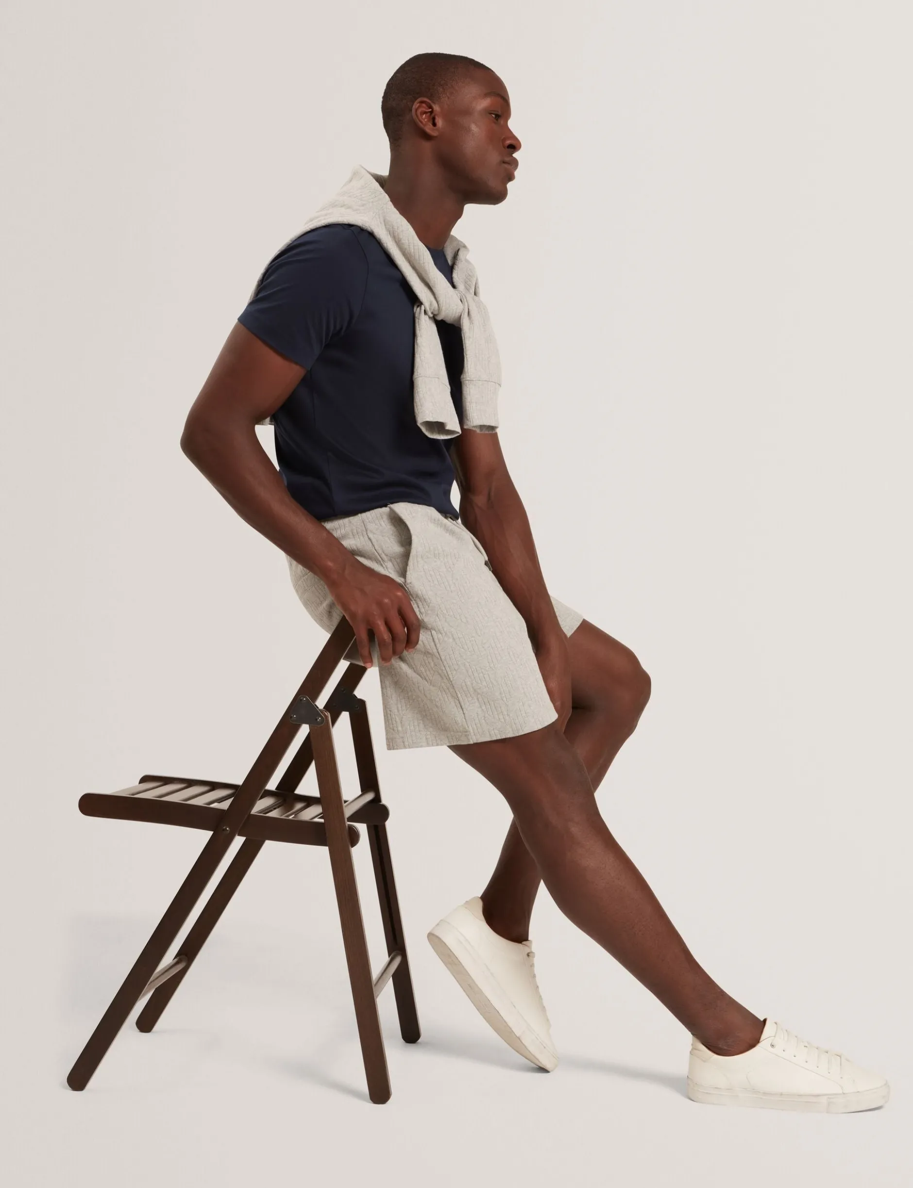 Cable Texture Pull-On Relaxed Shorts
