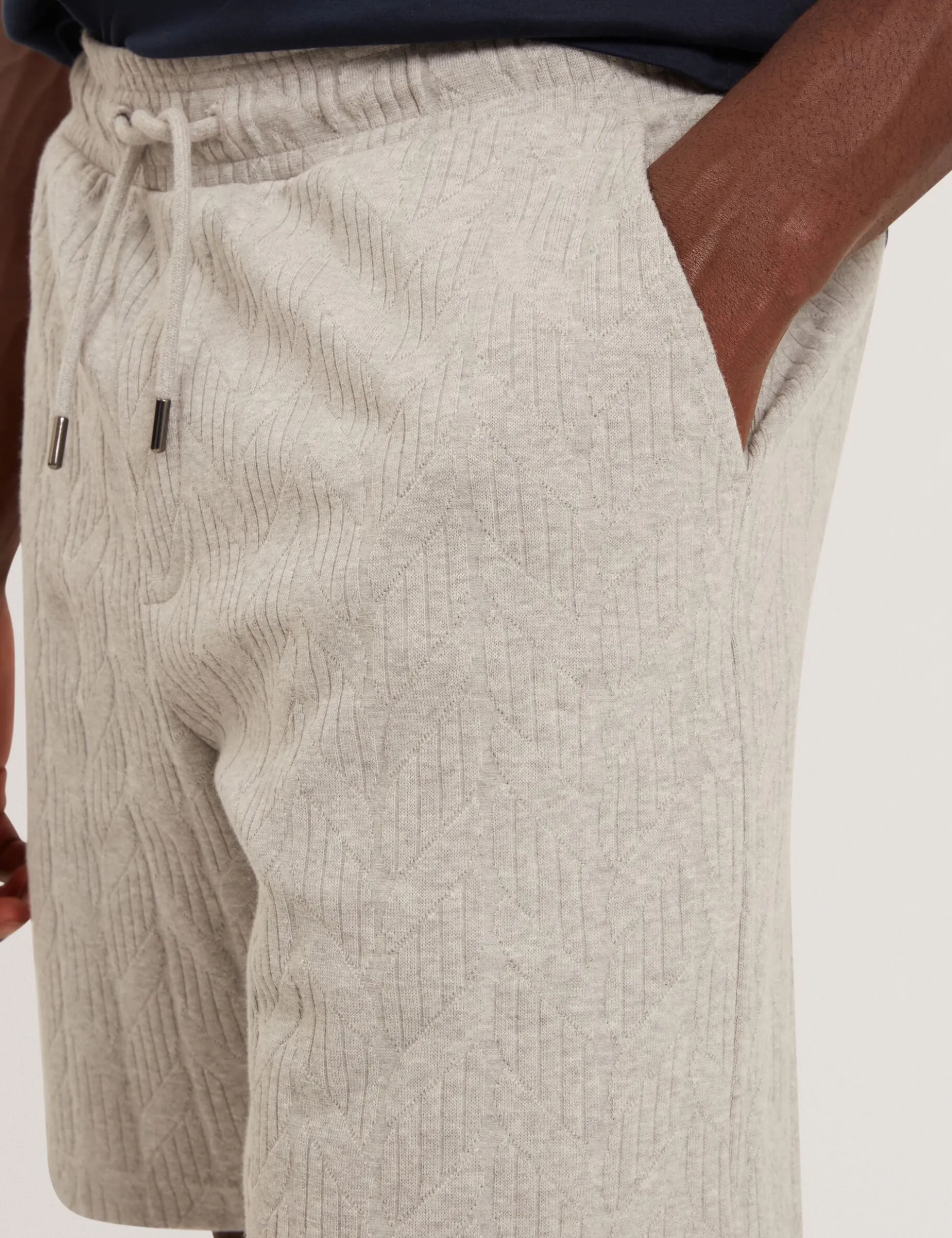 Cable Texture Pull-On Relaxed Shorts