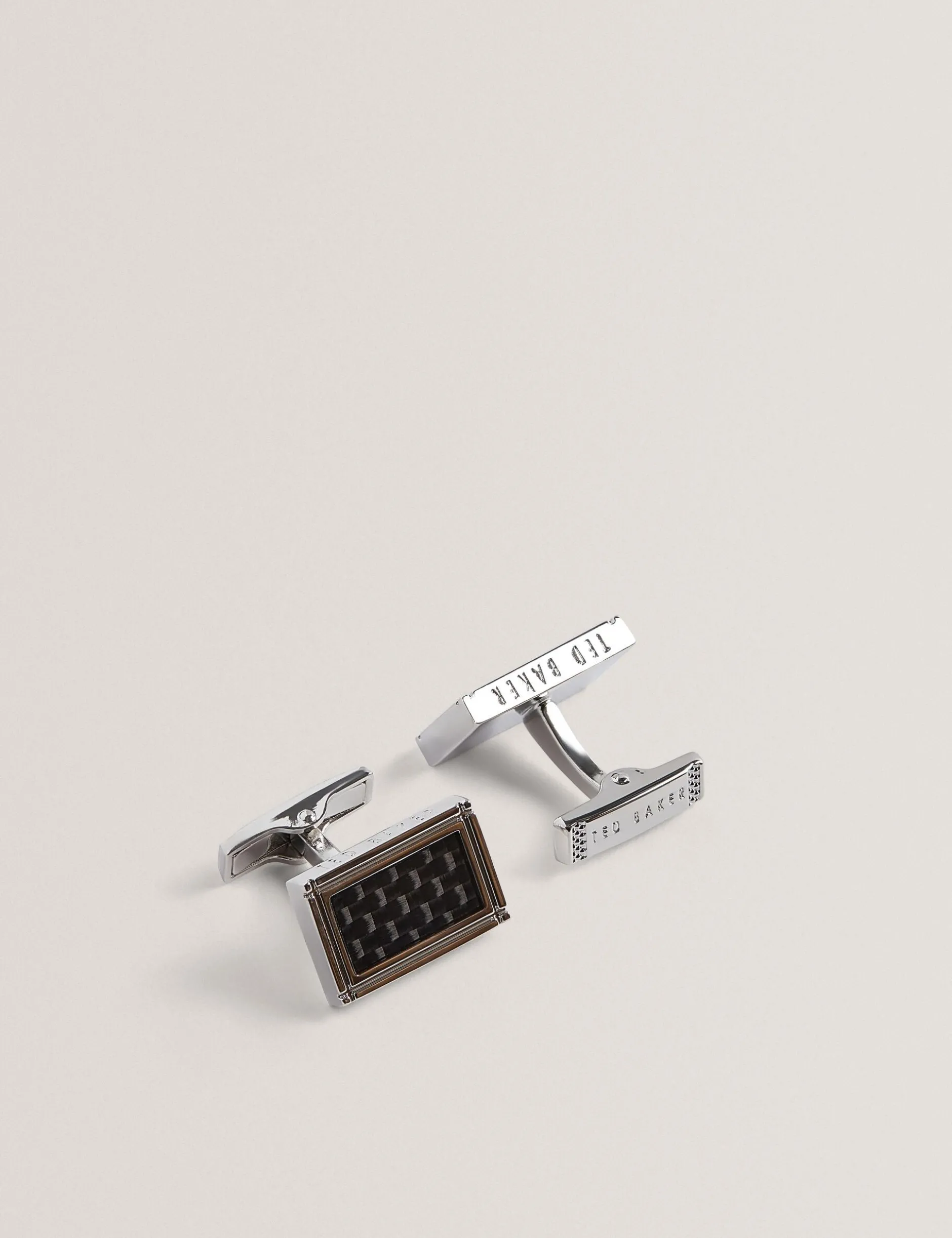Carbon Cufflink And Tie Clip Set