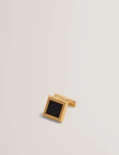 Carbon Fibre Centre Square Cufflinks