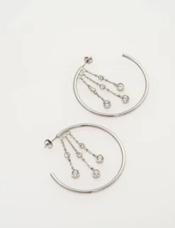 Cascade Hoop Crystal Earrings
