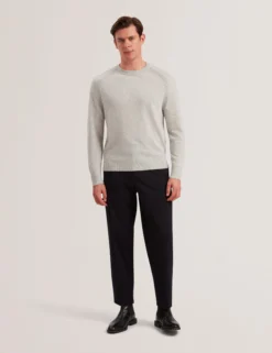 Cashmere Cable Detail Crew Neck Jumper
