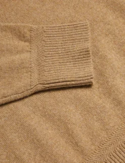 Cashmere Cable Detail Crew Neck Jumper