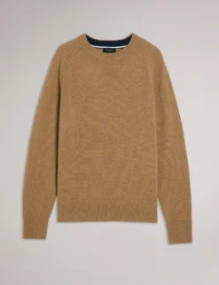 Cashmere Cable Detail Crew Neck Jumper