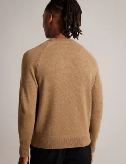 Cashmere Cable Detail Crew Neck Jumper