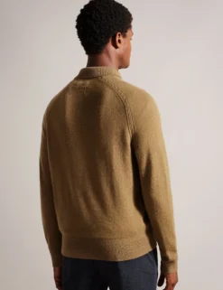 Cashmere Knit Long Sleeve Polo Top