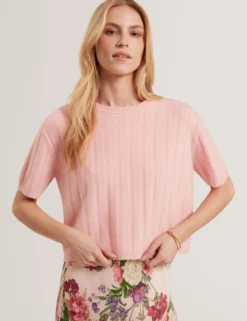 Cashmere Rib Pull Over Sweater