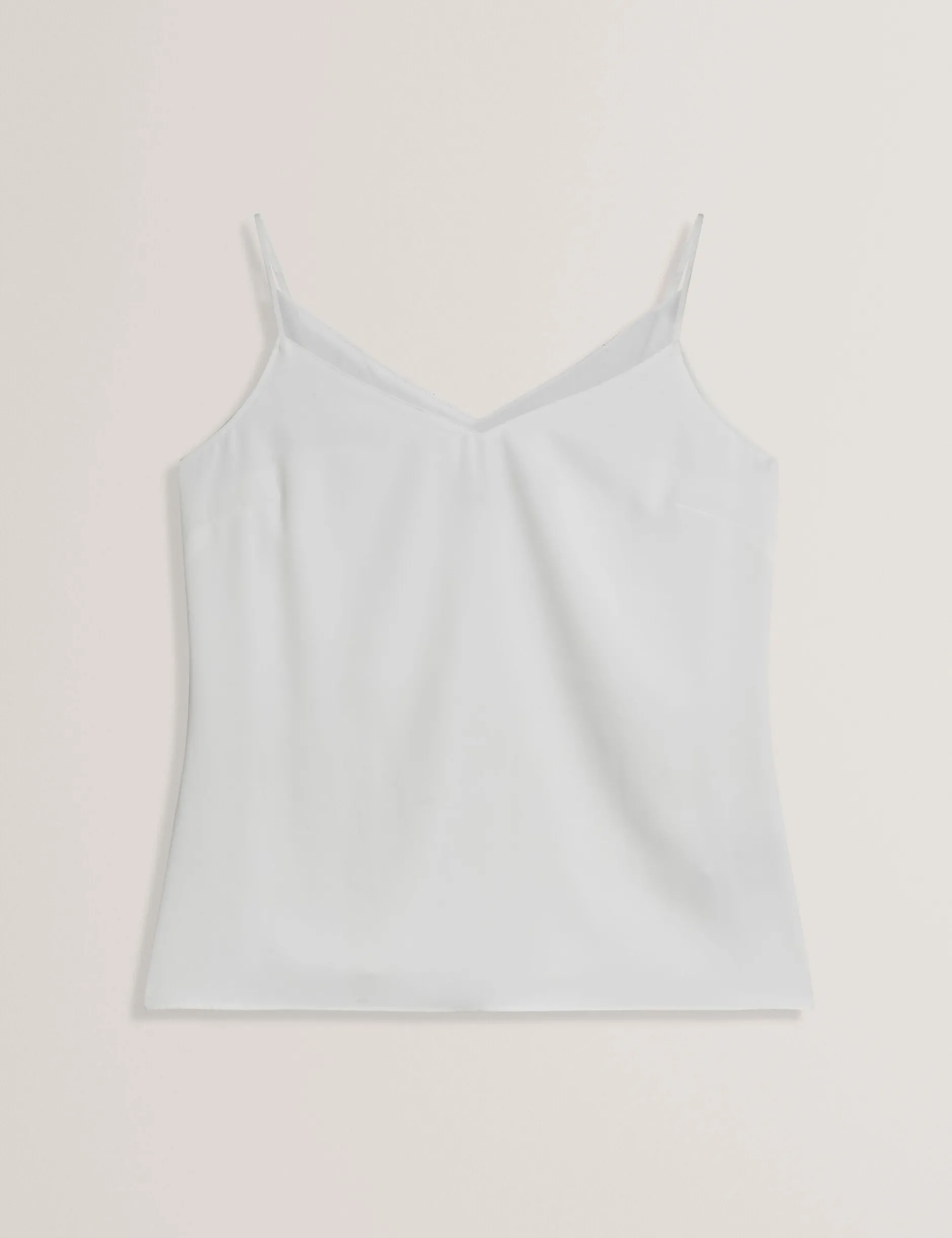 Chiffon Detail V-Neck Strappy Cami Top