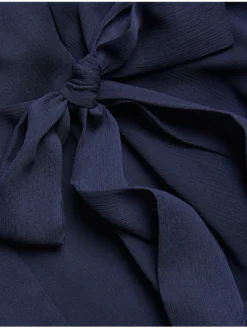 Chiffon Frill Short Sleeve Wrap Top