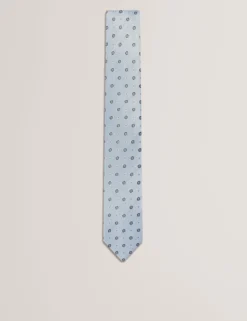 Circle Geometric Print Silk Tie