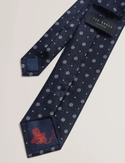 Circle Geometric Print Silk Tie