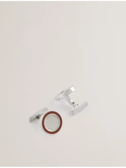 Colour Border Round Cufflinks