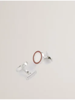 Colour Border Round Cufflinks